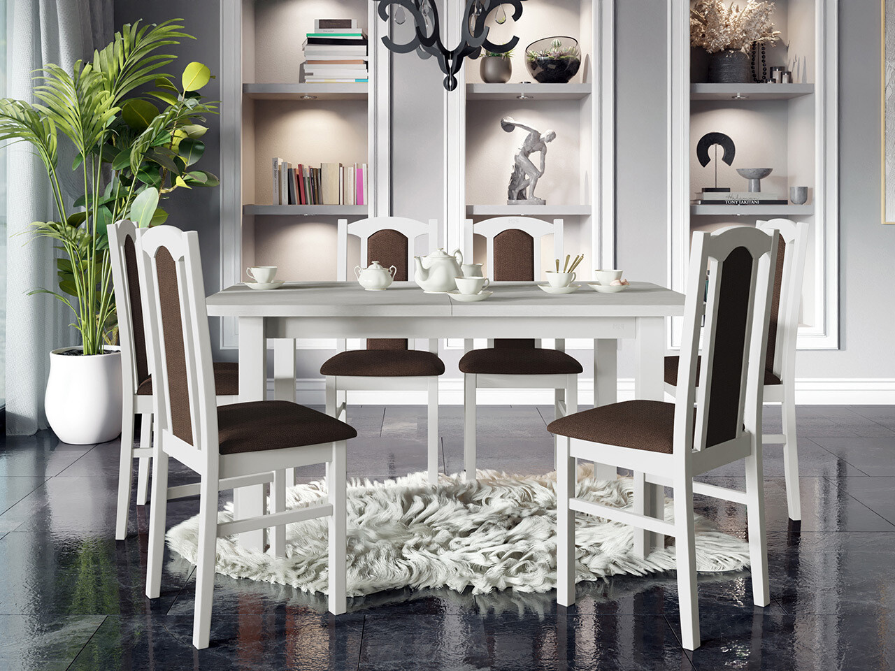 Conjunto de mesas y sillas para comedor Victorville 312 (Soro 28)