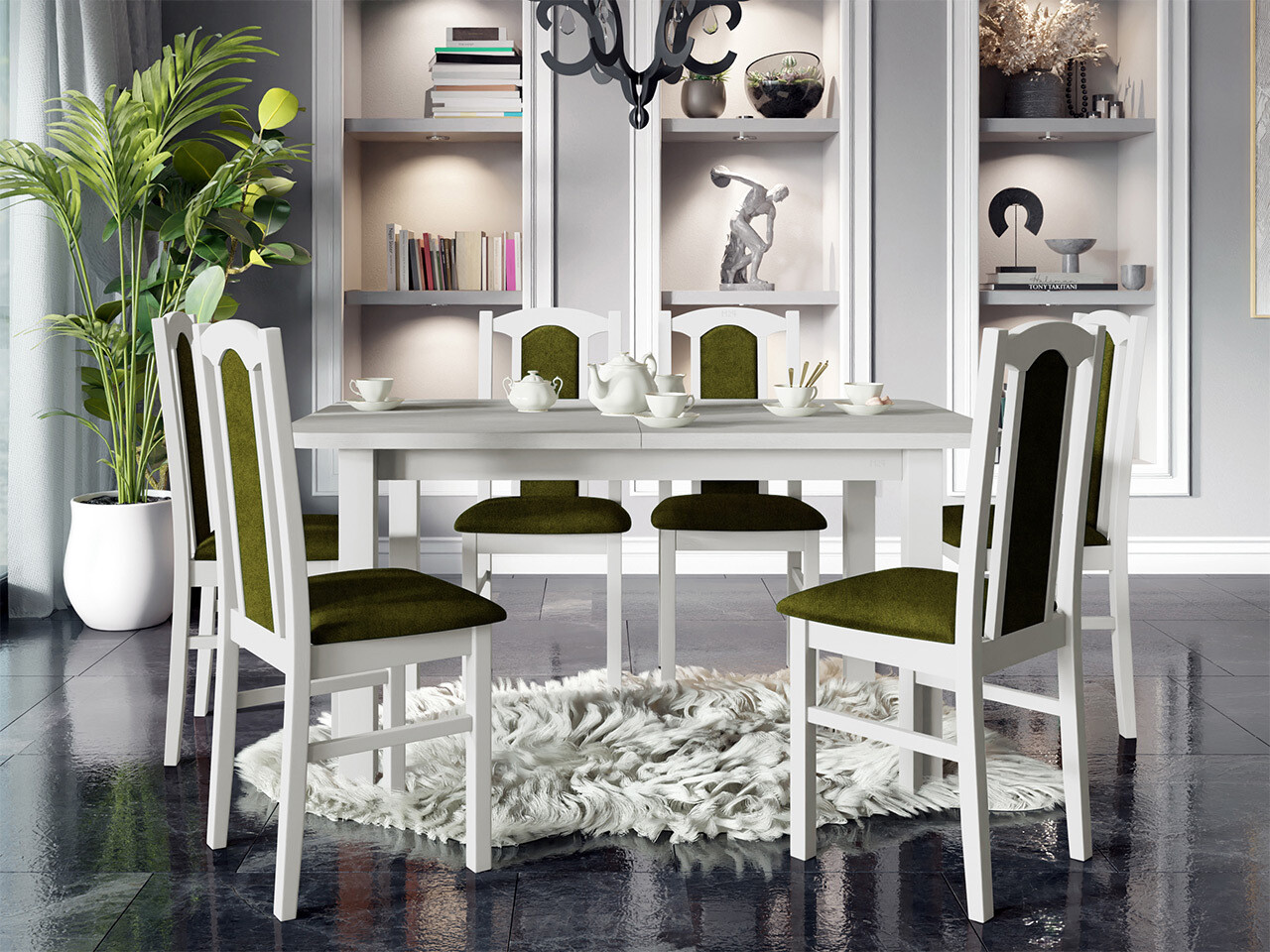 Conjunto de mesas y sillas para comedor Victorville 312 (Zetta 297)