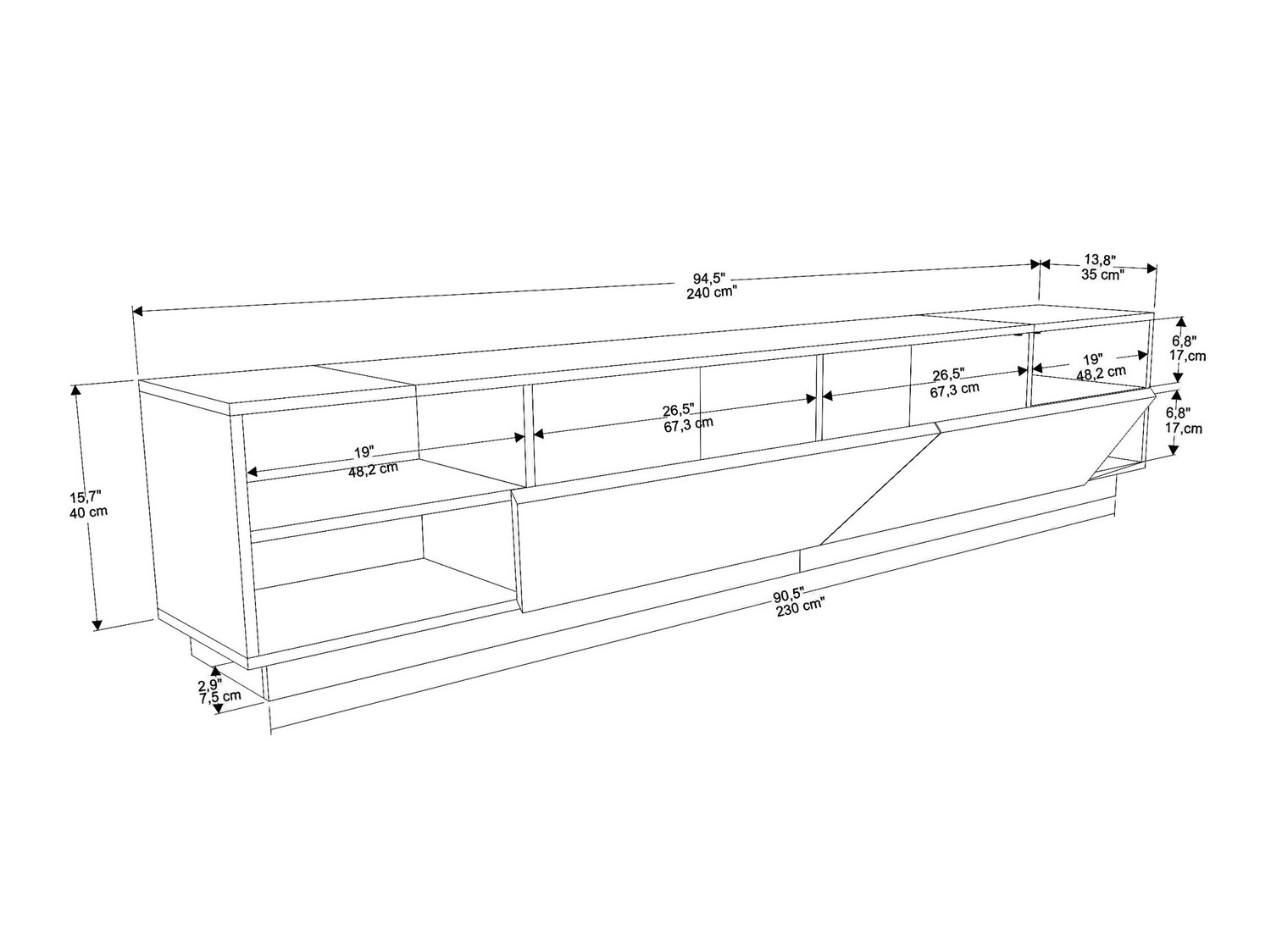 Mueble TV Kailua 260 (Roble)