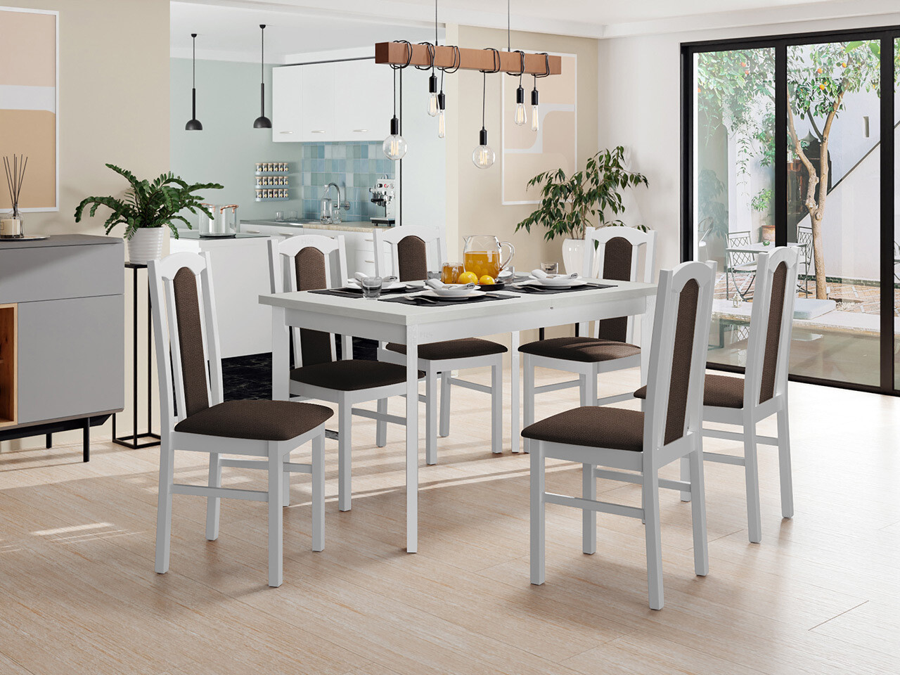 Conjunto de mesas y sillas para comedor Victorville 313 (Soro 28)