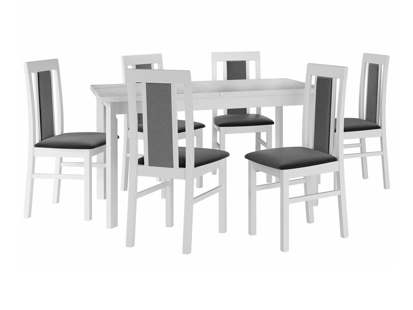 Conjunto de mesas y sillas para comedor Victorville 315 (Blanco)