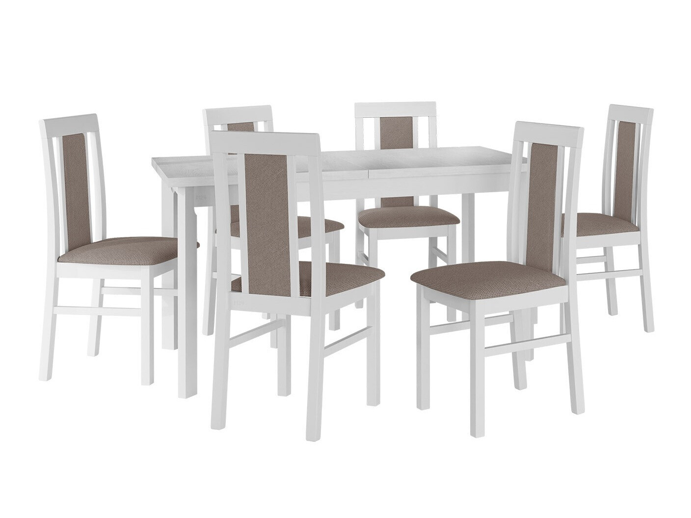 Conjunto de mesas y sillas para comedor Victorville 315 (Blanco)