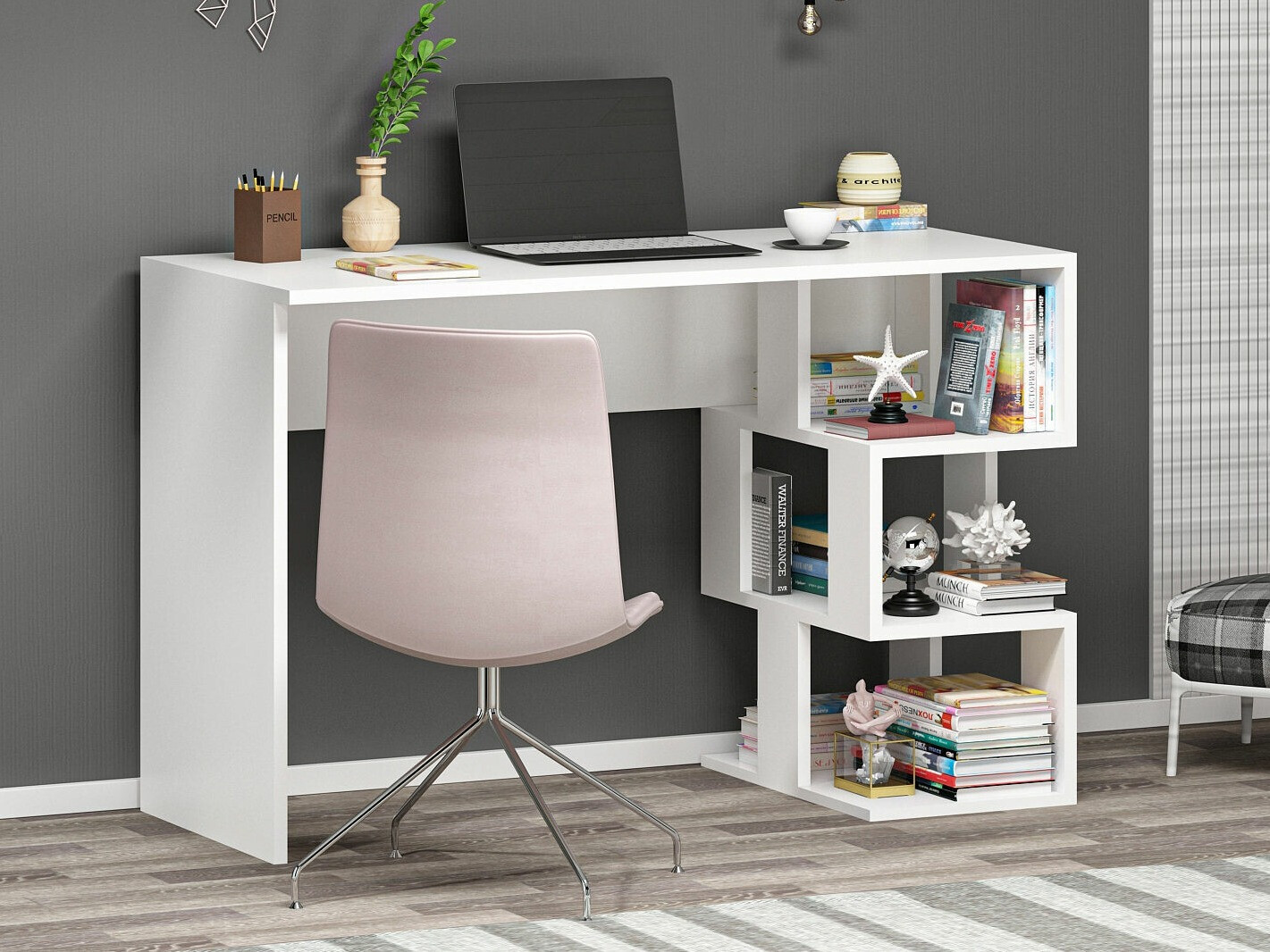 Mesa de oficina Kailua 287 (Blanco)