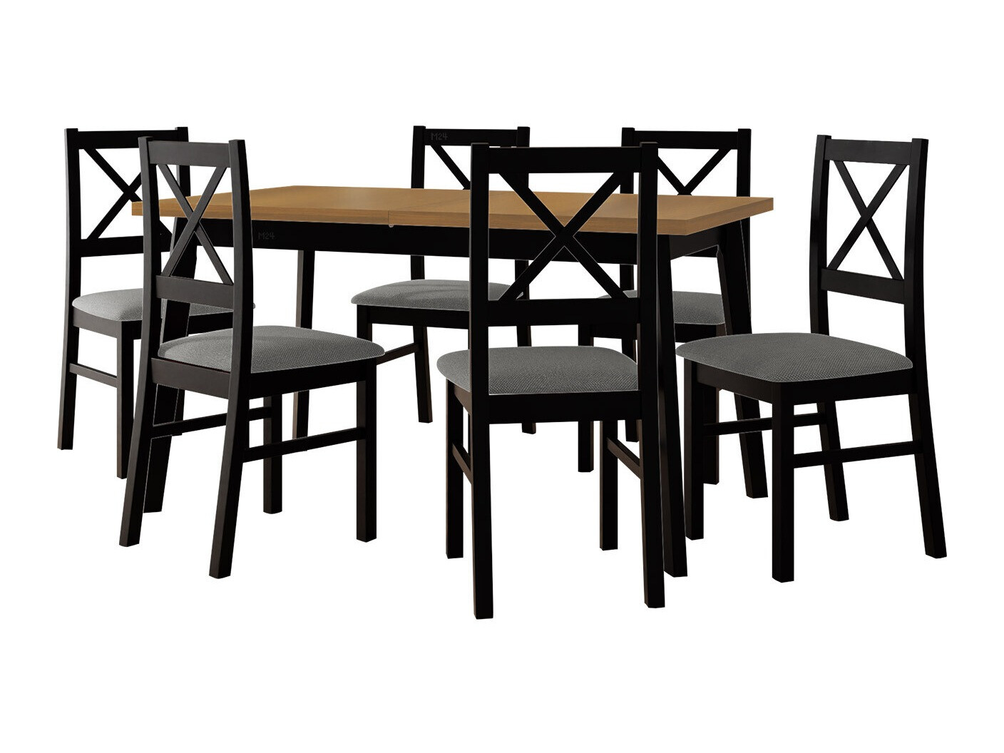 Conjunto de comedor Victorville 317 (Negro)