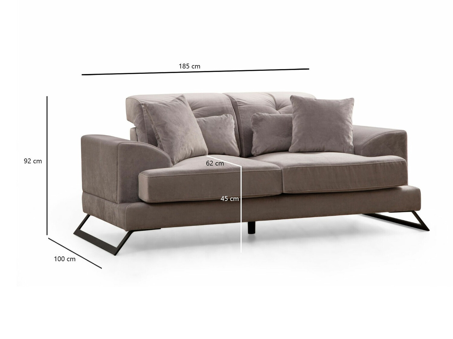 Sofá Altadena 205 (Gris)