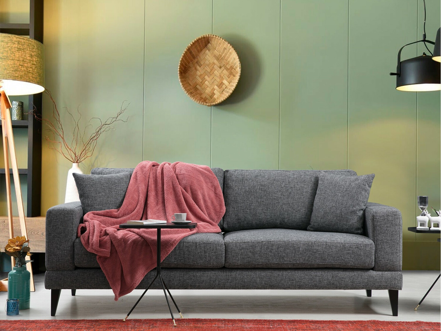 Sofá Altadena 208 (Gris oscuro)