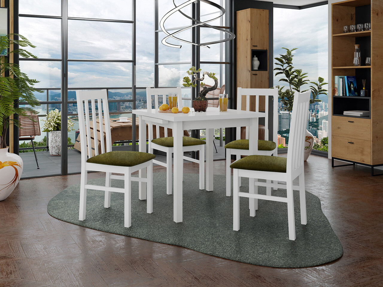 Conjunto de mesas y sillas para comedor Victorville 319 (Zetta 297)