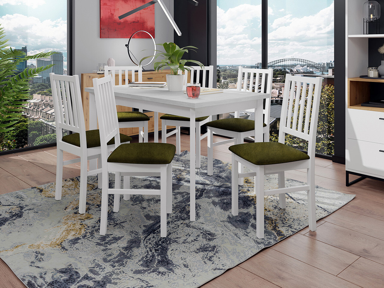 Conjunto de mesas y sillas para comedor Victorville 320 (Zetta 297)
