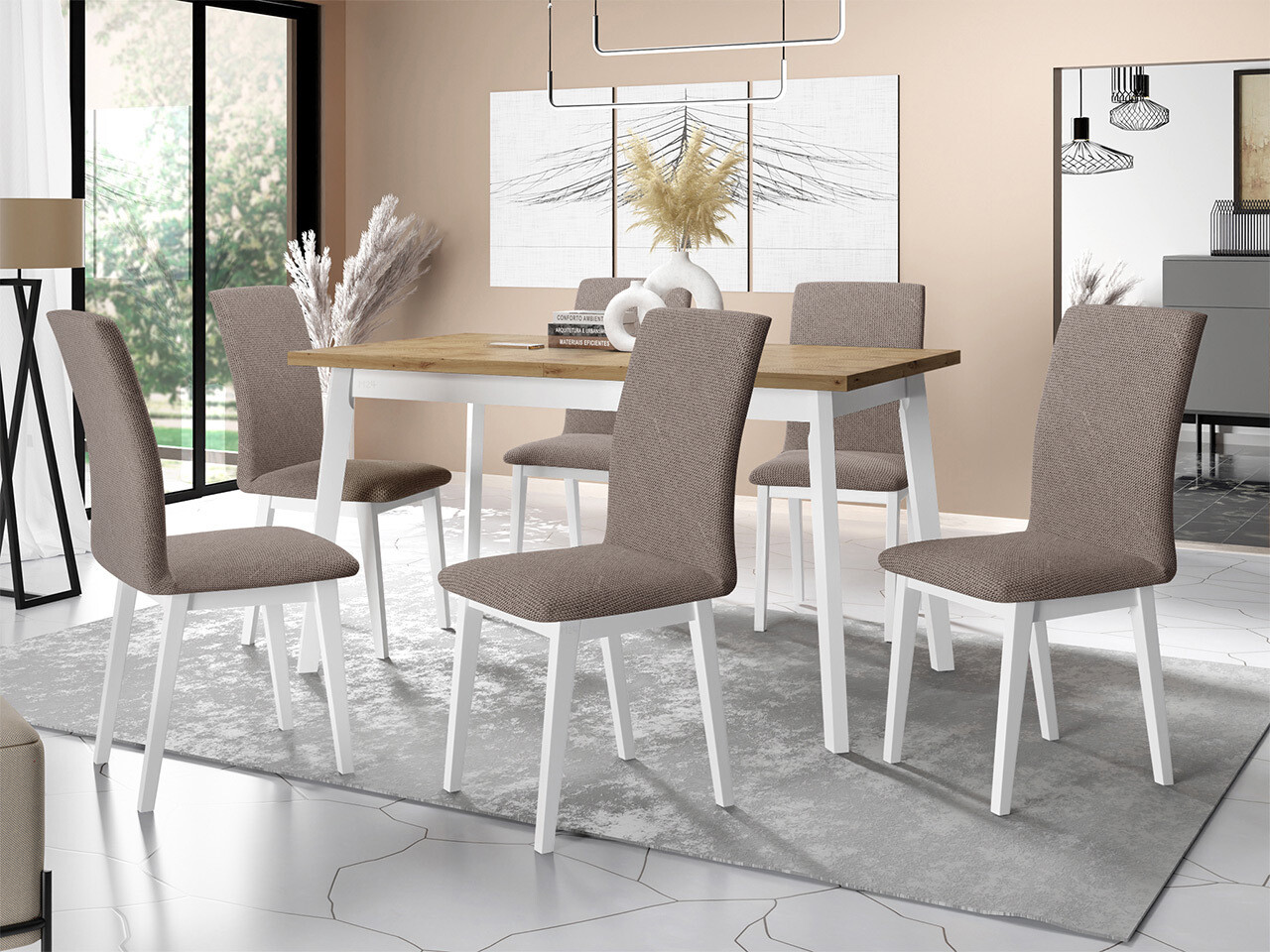 Conjunto de comedor Victorville 321 (Blanco)