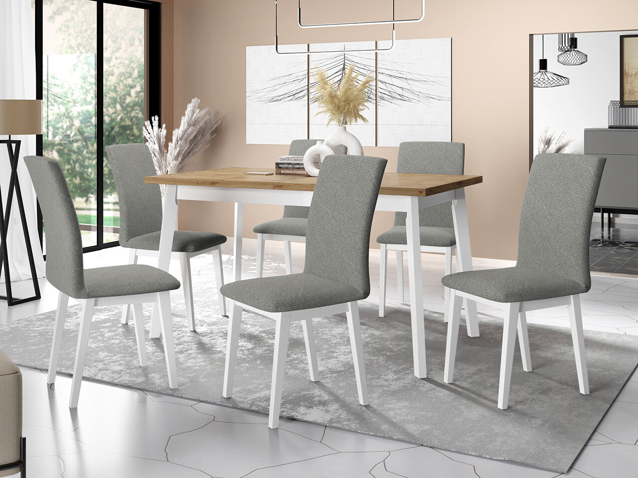 Conjunto de comedor Victorville 321 (Blanco)