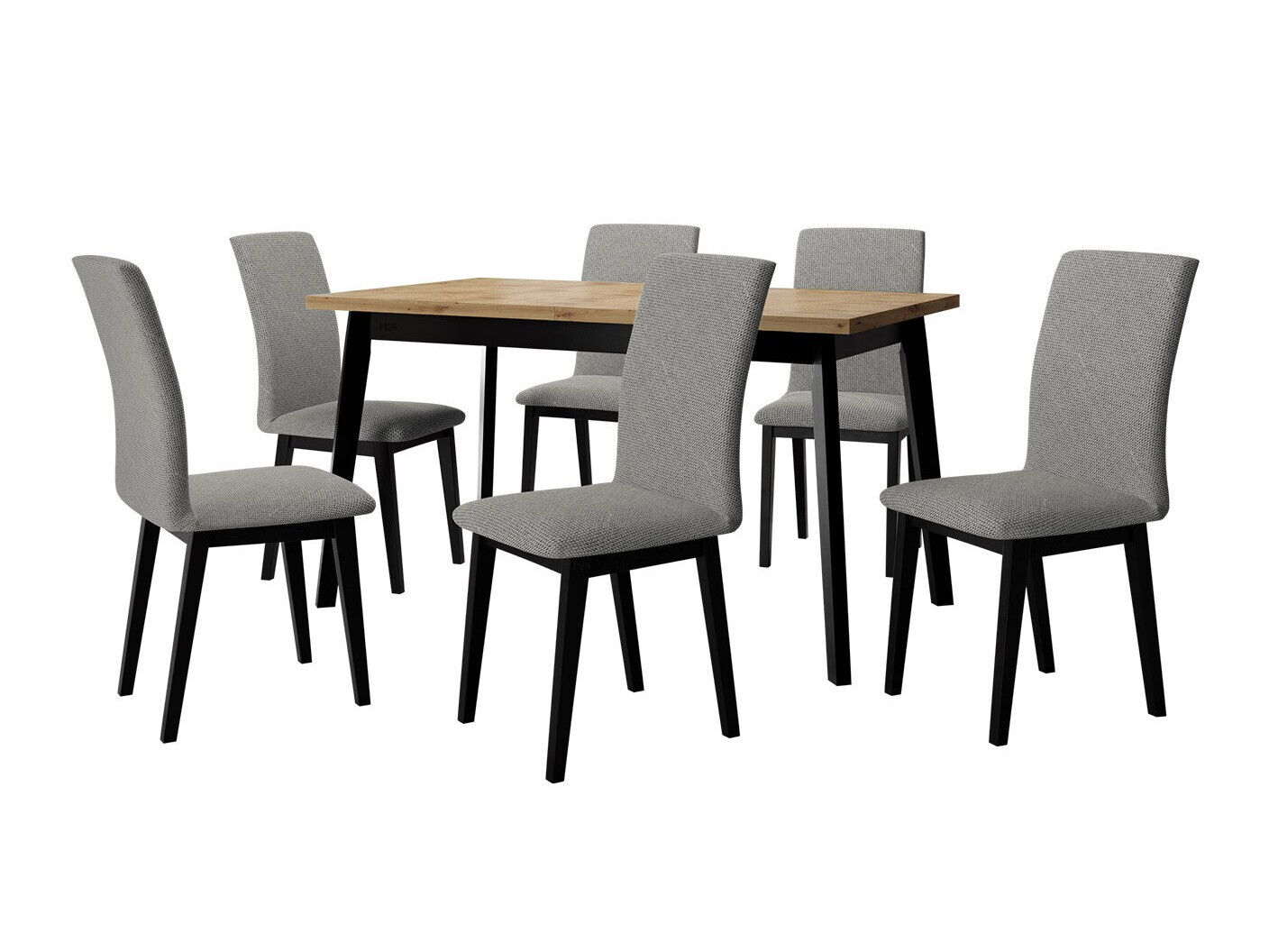 Conjunto de mesas y sillas para comedor Victorville 321 (Negro)