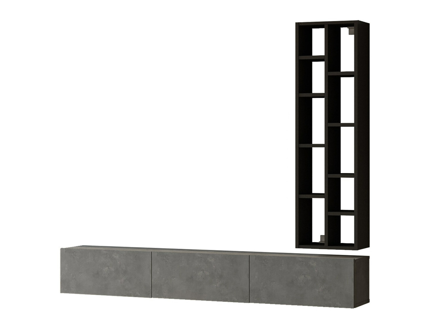 Conjunto de salón Kailua 901 (Gris + Negro)