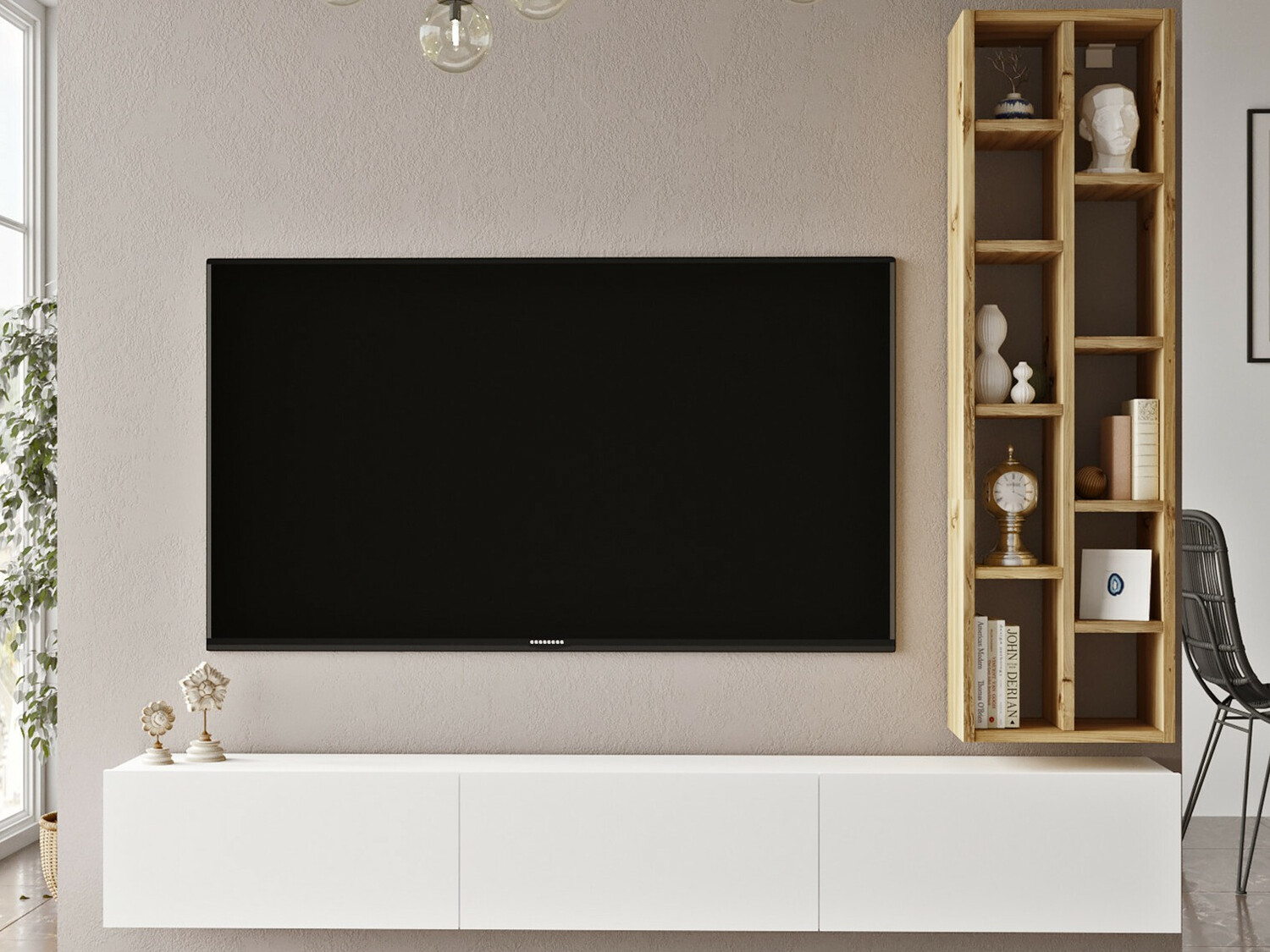 Conjunto de salón Kailua 901 (Roble + Blanco)