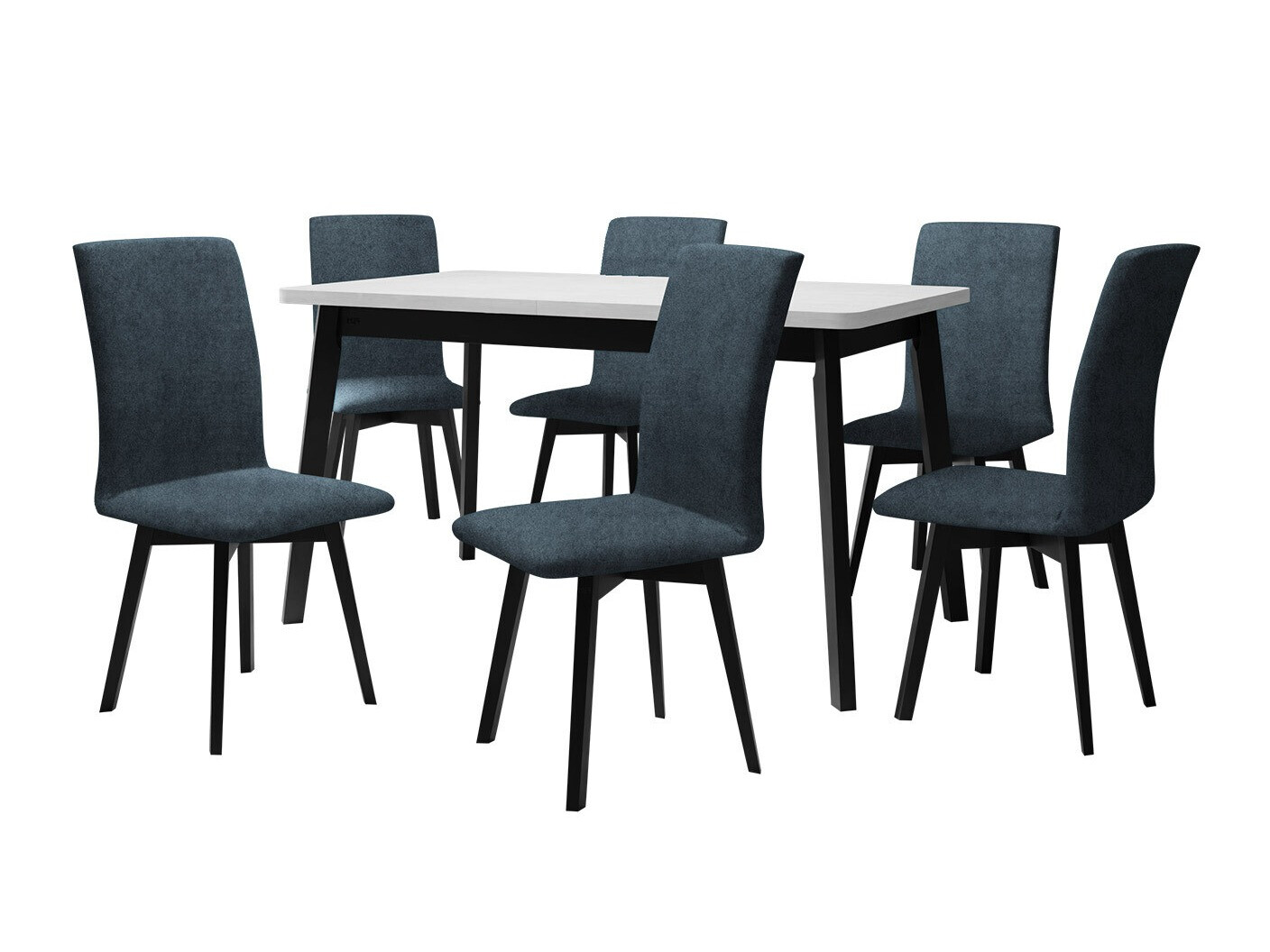 Conjunto de mesas y sillas para comedor Victorville 323 (Negro)