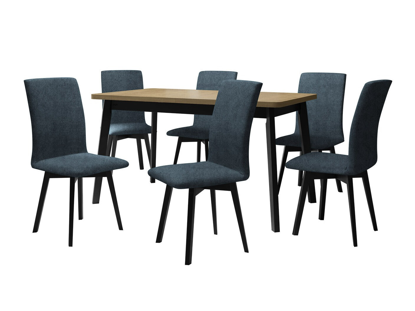 Conjunto de comedor Victorville 325 (Negro)