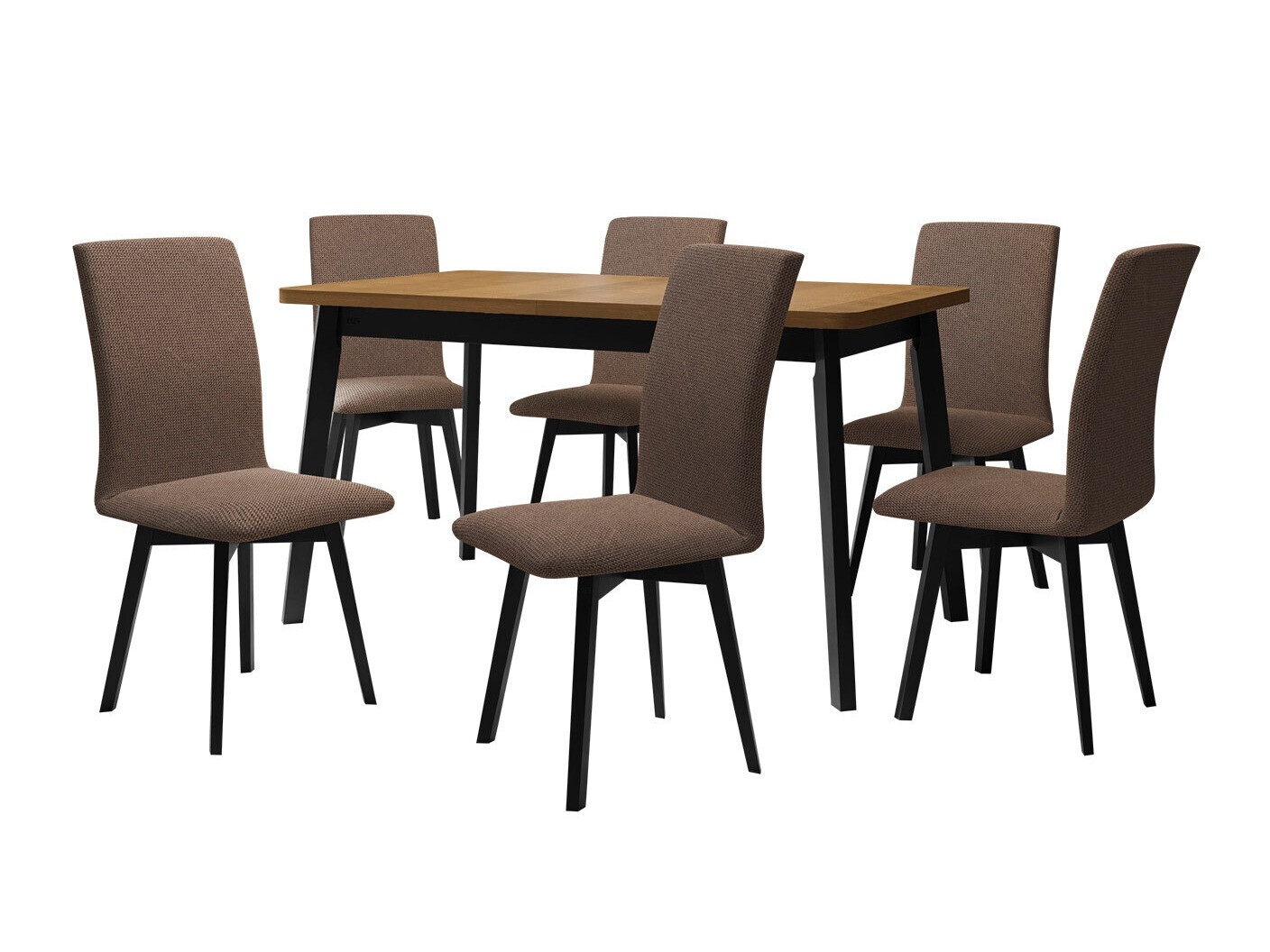 Conjunto de mesas y sillas para comedor Victorville 324 (Negro)