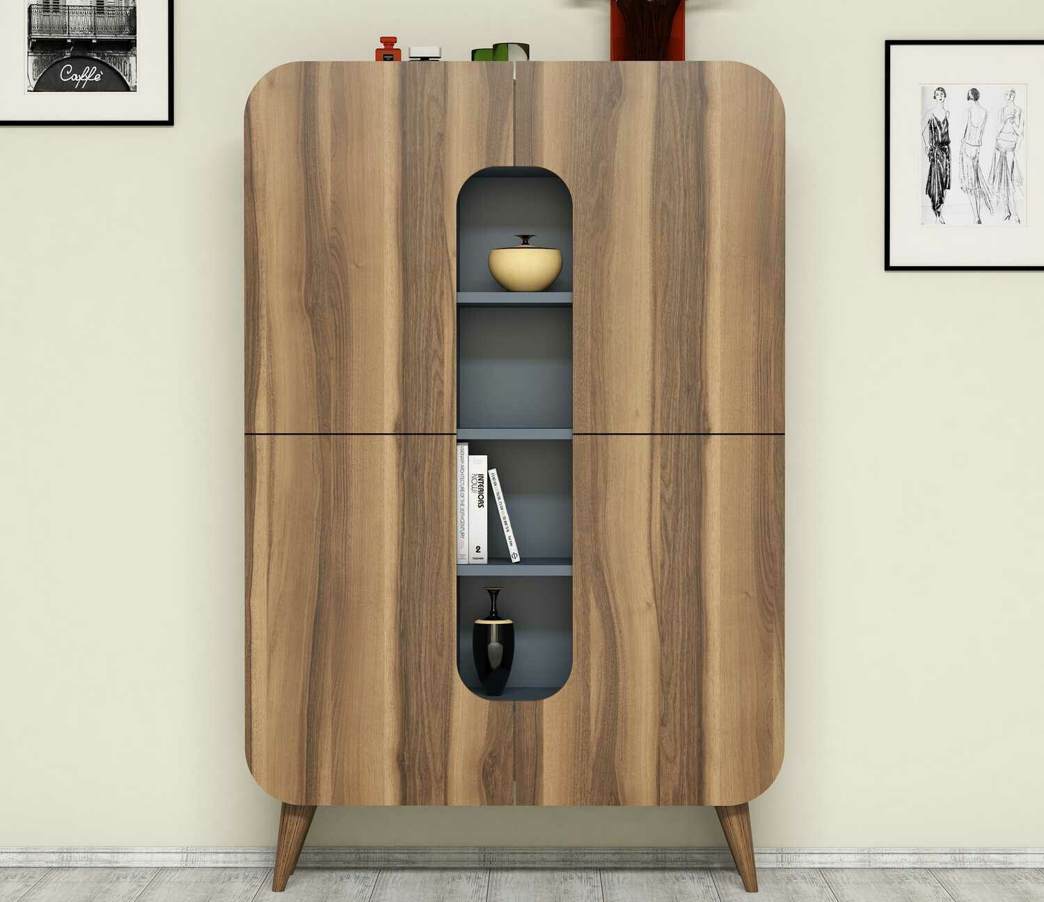 Estantería Kailua 340 (Nuez + Azul)