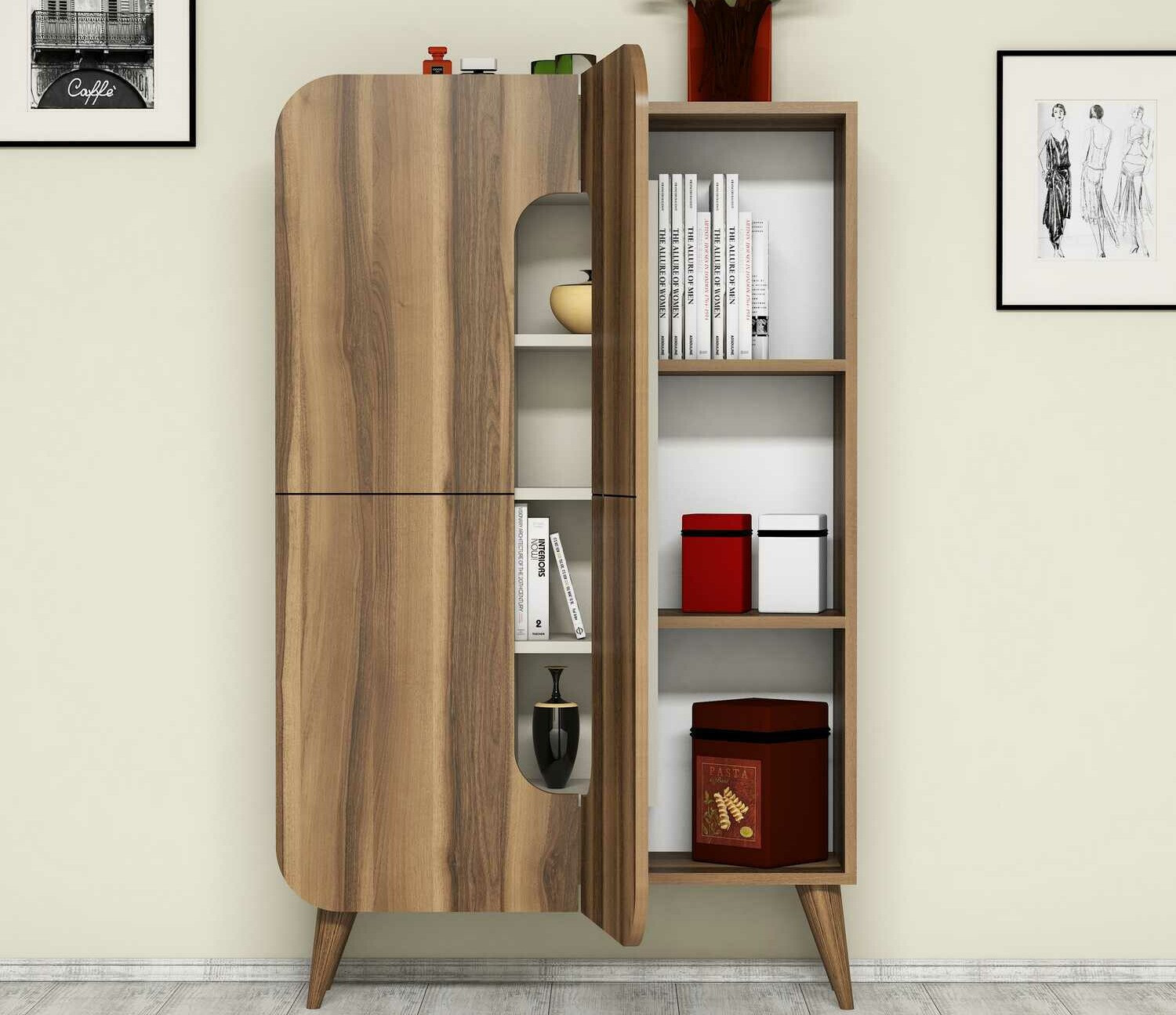 Estantería Kailua 340 (Nuez + Crema)