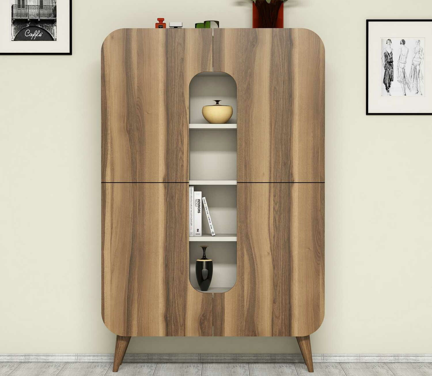 Estantería Kailua 340 (Nuez + Crema)