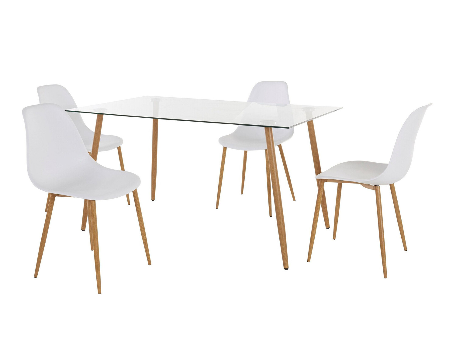 Conjunto de comedor Denton 1164 (Blanco)