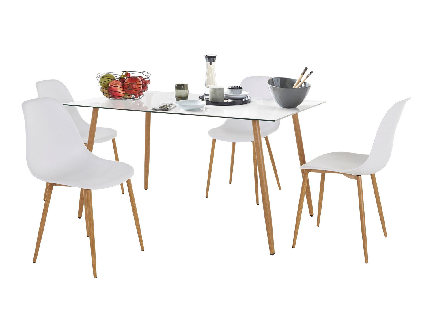 Conjunto de comedor Denton 1164 (Blanco)
