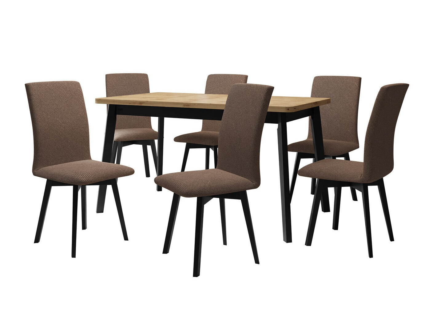 Conjunto de comedor Victorville 326 (Negro)