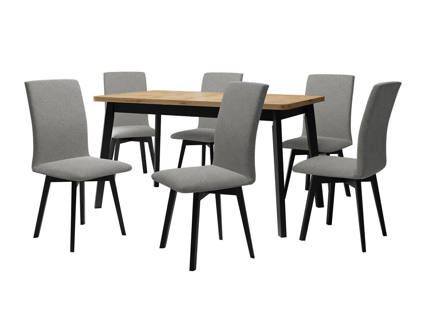 Conjunto de mesas y sillas para comedor Victorville 326 (Negro)