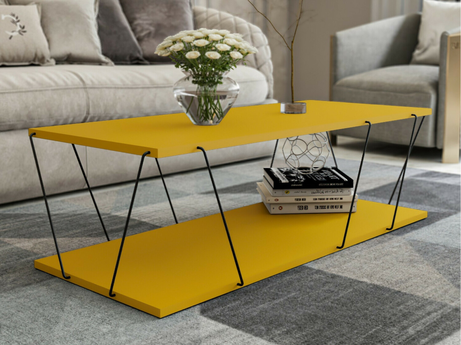 Mesa de centro Kailua 366 (Amarillo + Negro)