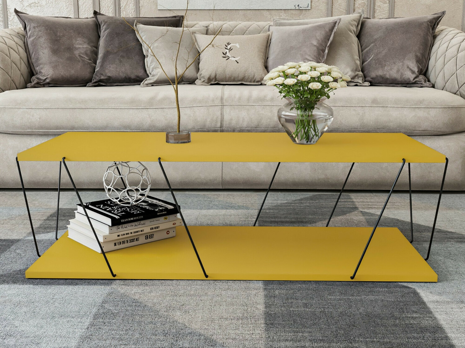 Mesa de centro Kailua 366 (Amarillo + Negro)