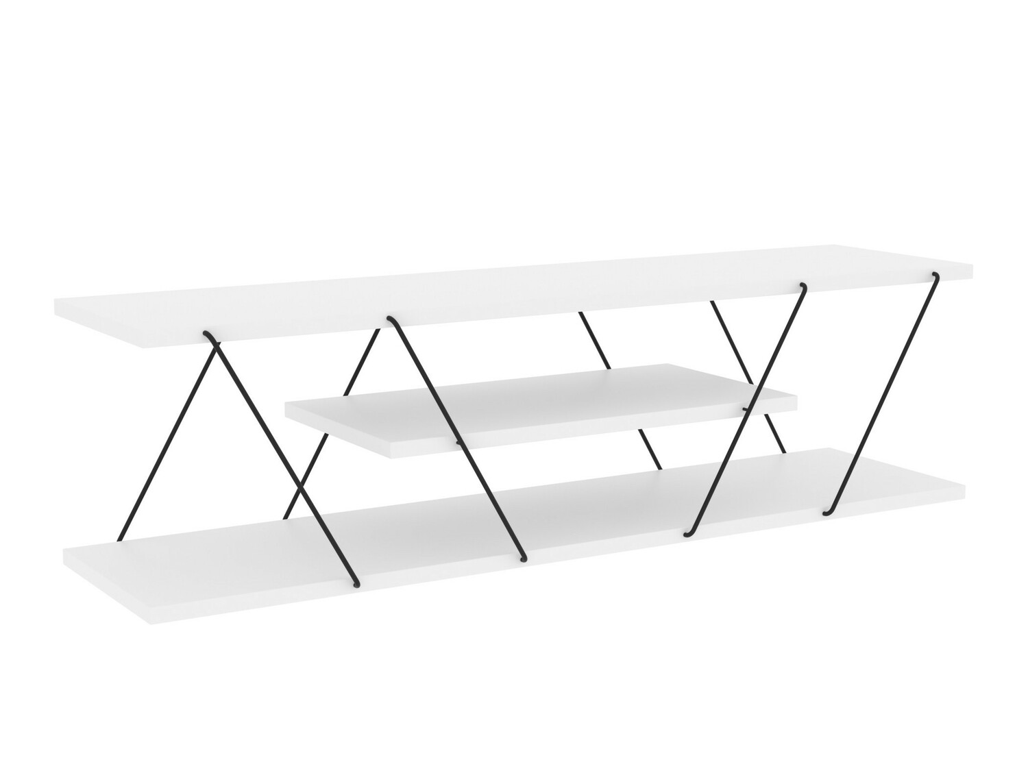 Mueble TV Kailua 365 (Blanco + Negro)