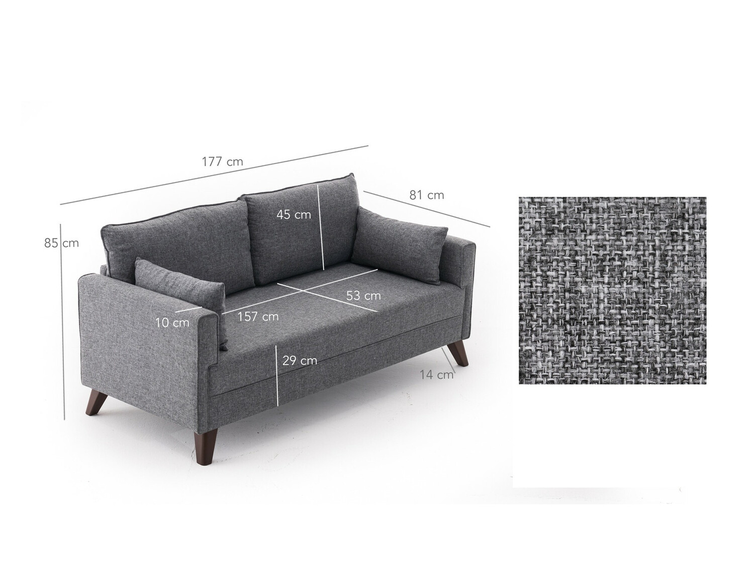 Sofá Fenlua 102 (Gris)