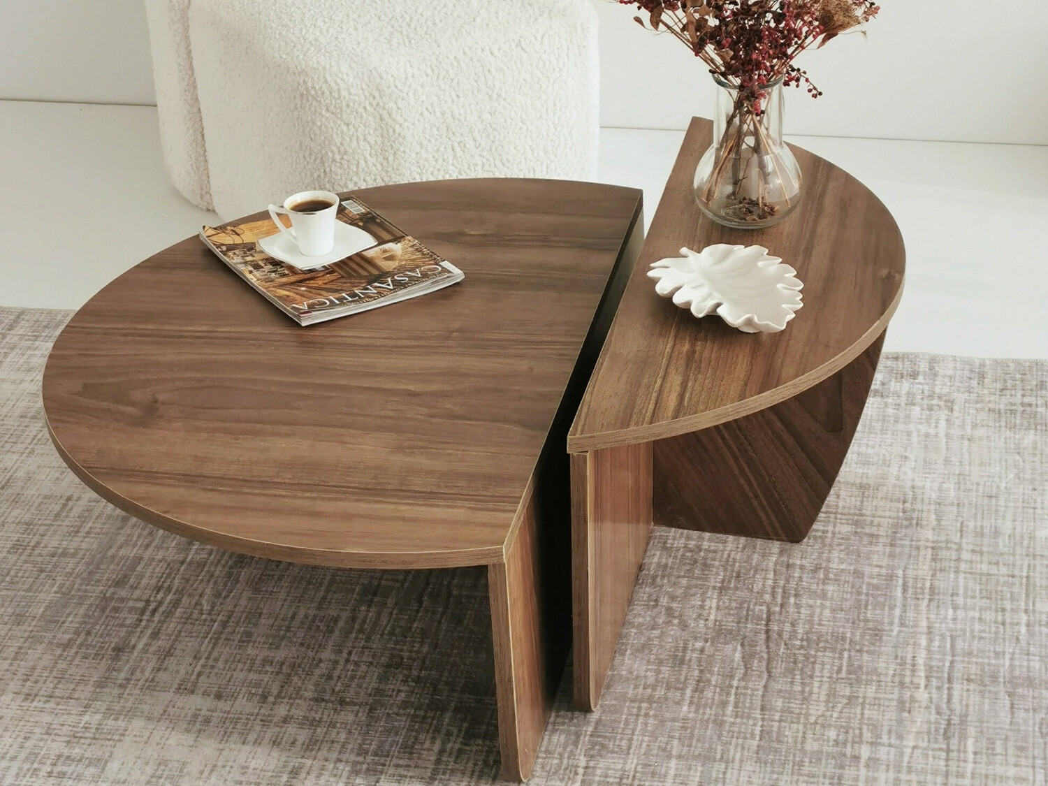 Conjunto mesa de centro Kailua 379 (Nuez)