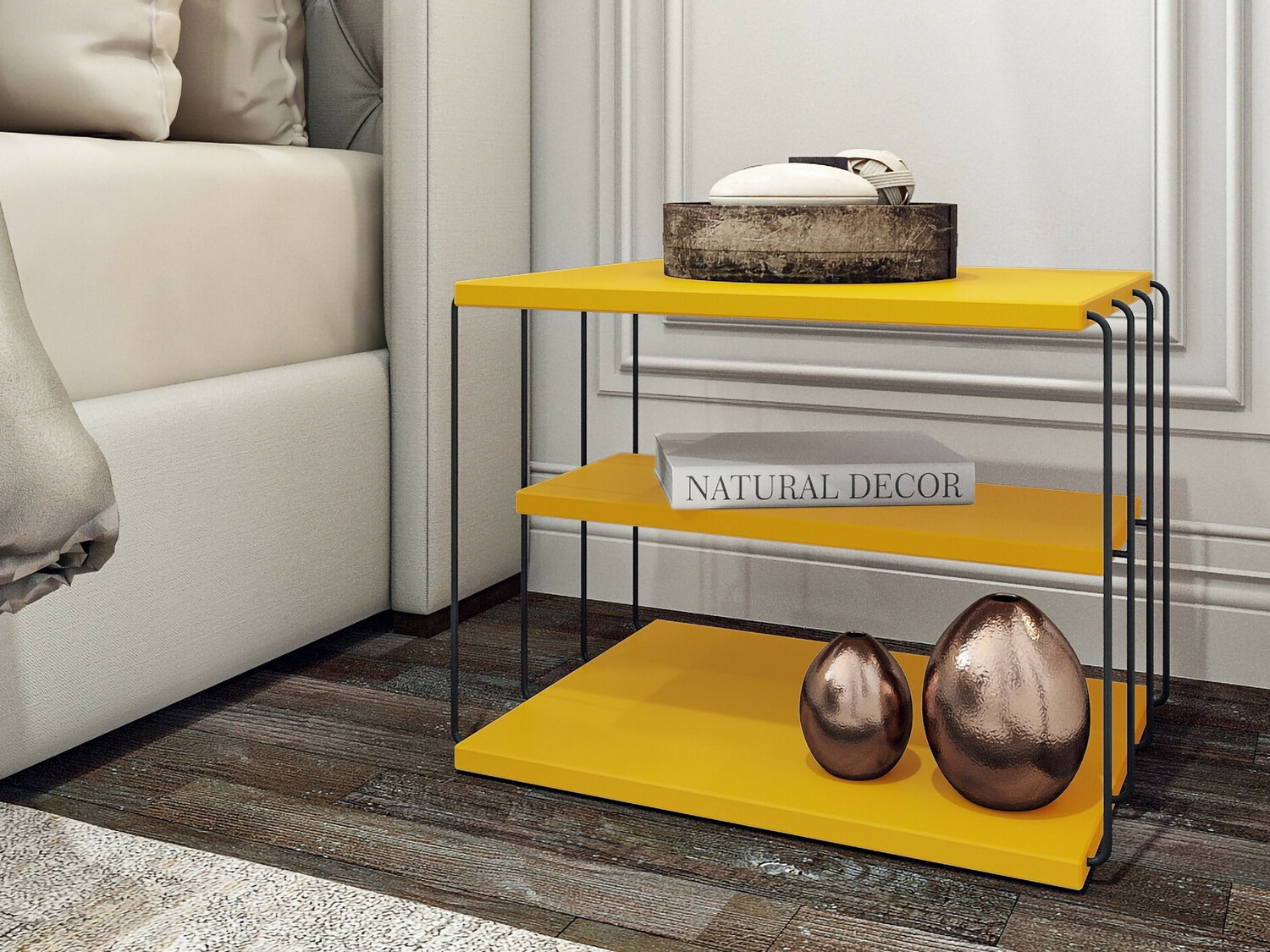 Mesa auxiliar Kailua 381 (Negro + Amarillo)