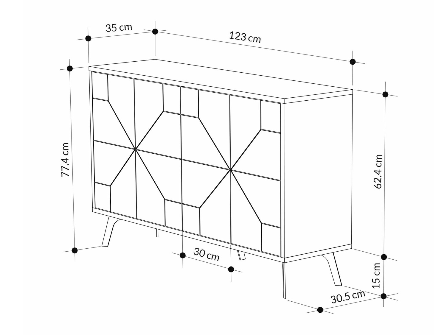 Aparador Kailua 426 (Crema)