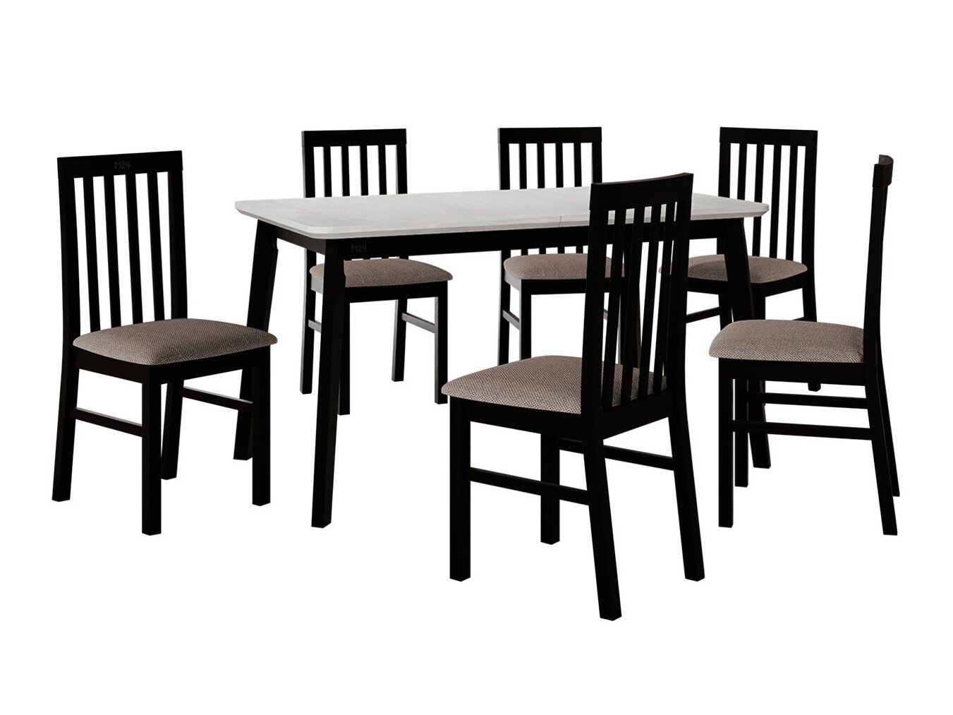 Conjunto de comedor Victorville 267 (Negro)