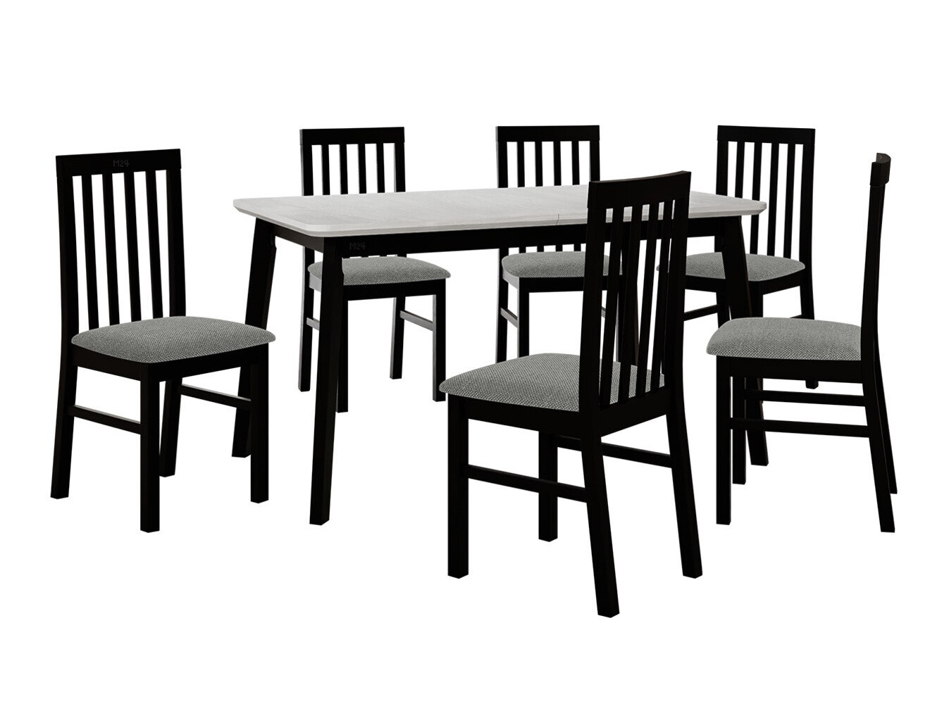 Conjunto de comedor Victorville 267 (Negro)