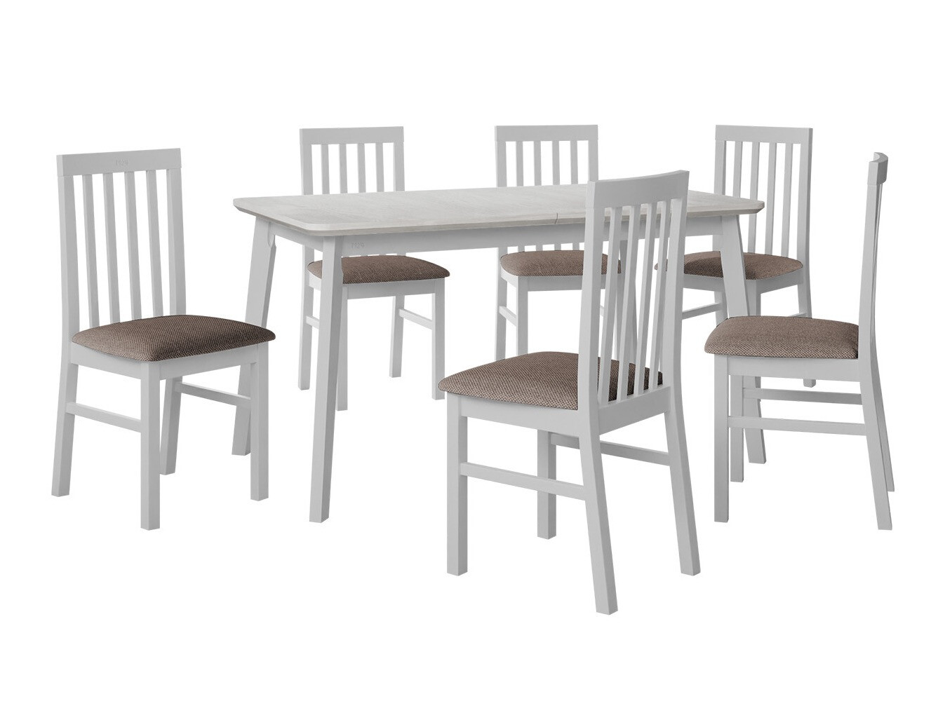 Conjunto de mesas y sillas para comedor Victorville 267 (Blanco)