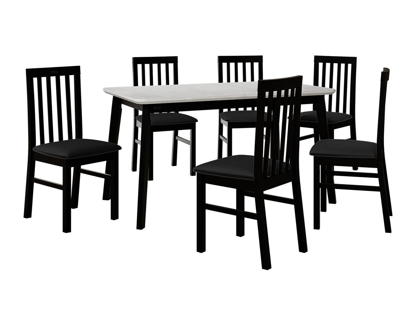 Conjunto de mesas y sillas para comedor Victorville 267 (Negro)
