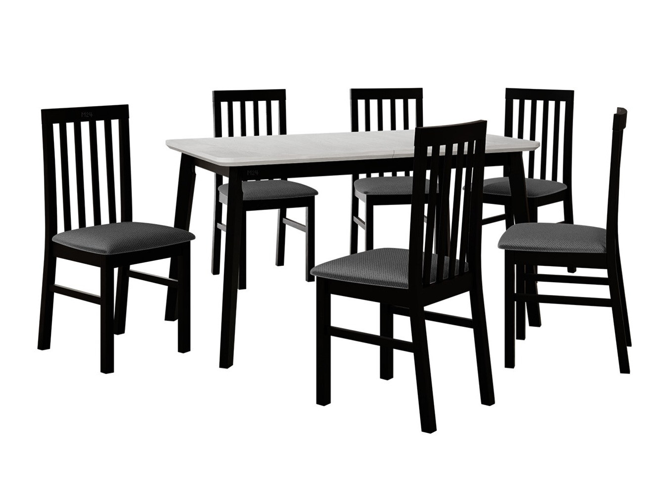 Conjunto de mesas y sillas para comedor Victorville 267 (Negro)