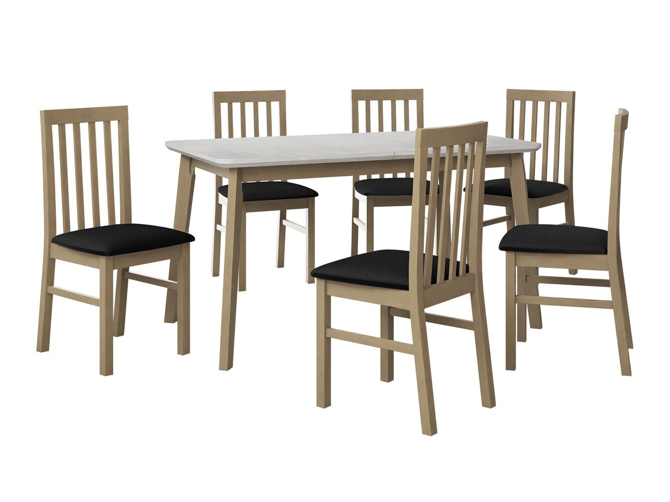 Conjunto de mesas y sillas para comedor Victorville 267 (Roble Sonoma)