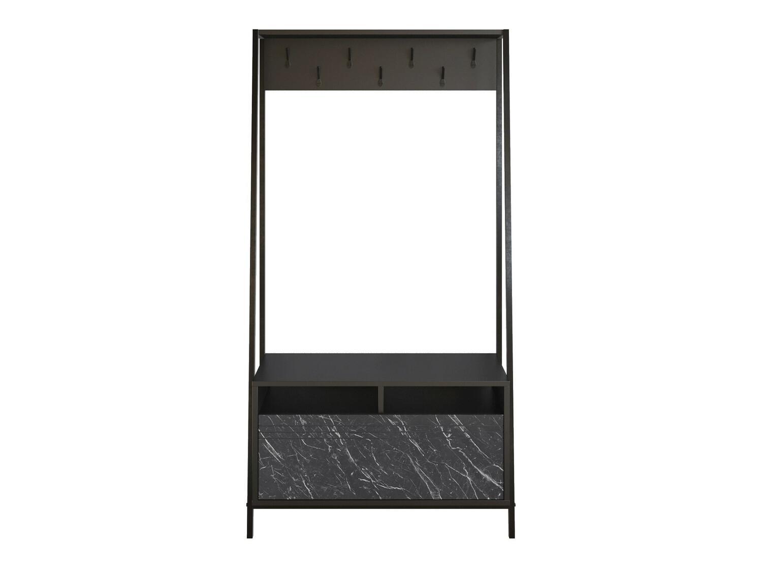 Conjunto para recibidor Kailua 462 (Negro + Mármol negro)