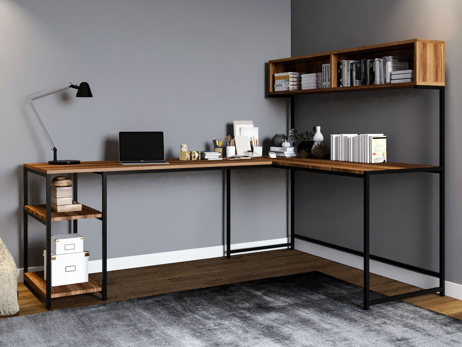 Mesa de ordenador esquinera Kailua 445