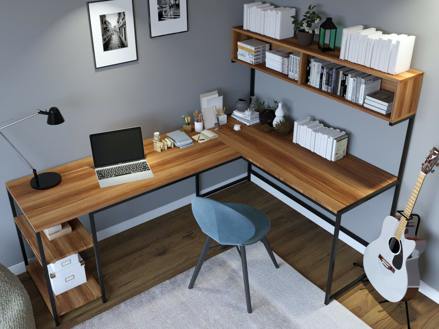 Mesa de ordenador esquinera Kailua 445