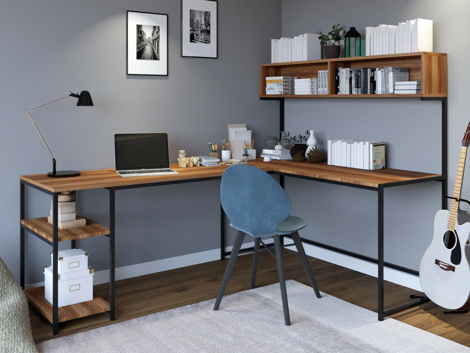 Mesa de ordenador esquinera Kailua 445