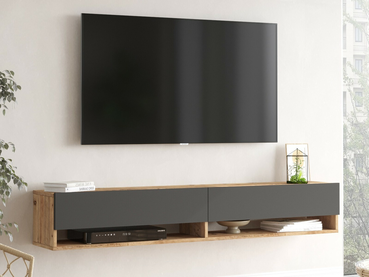 Mueble TV Kailua 458 (Antracita + Pino)