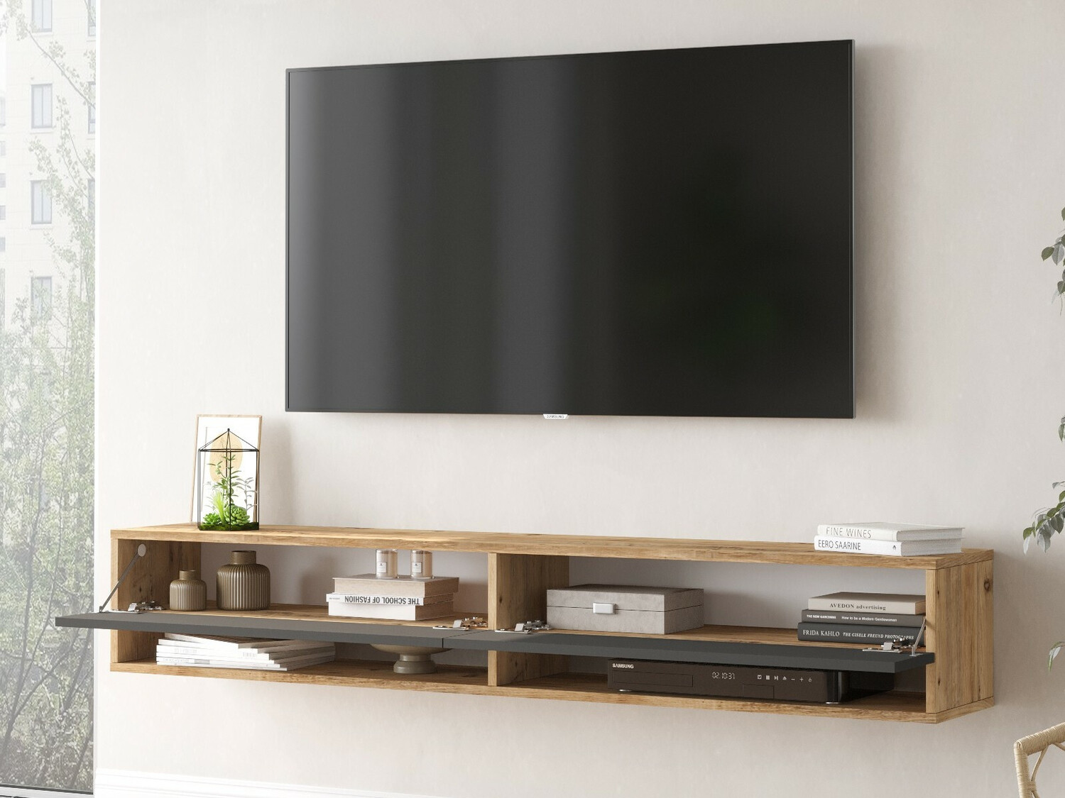 Mueble TV Kailua 458 (Antracita + Pino)