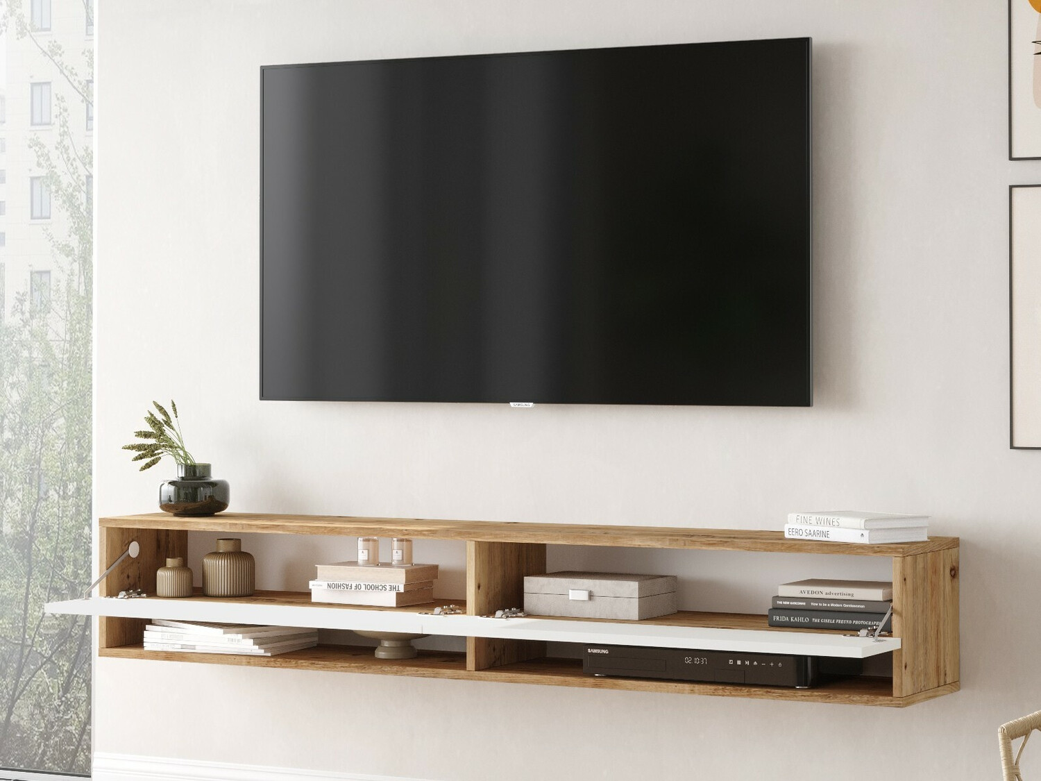 Mueble TV Kailua 458 (Blanco + Pino)