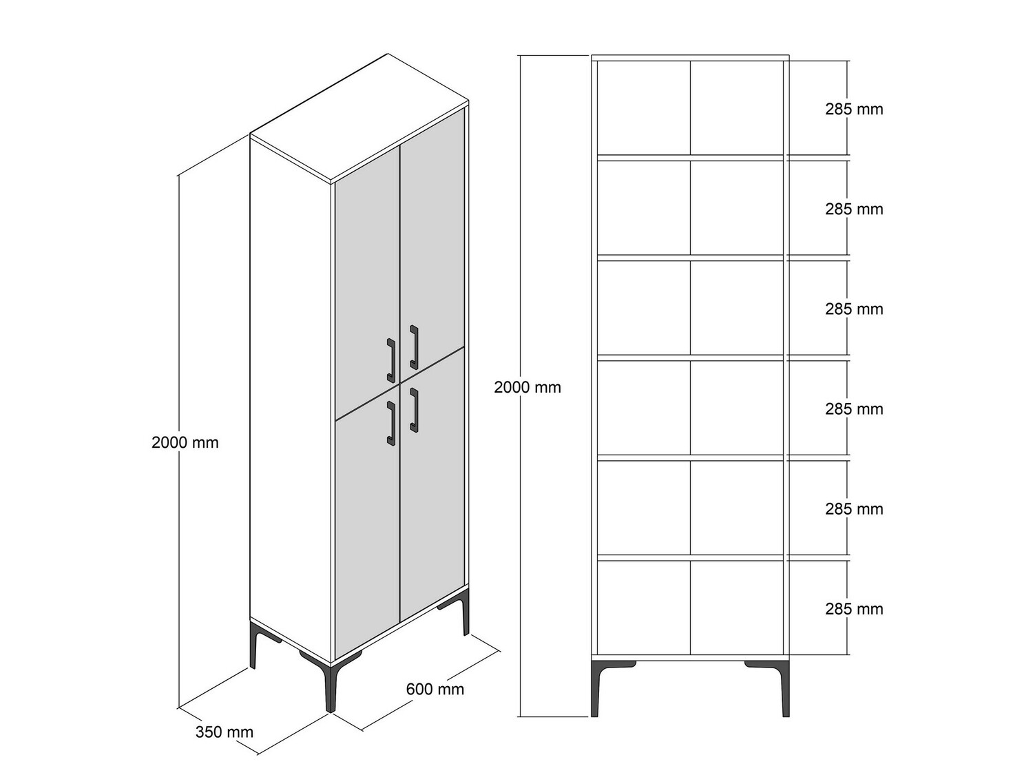 Armario de baño de pie Kailua 2068 (Nuez + Mármol marrón)