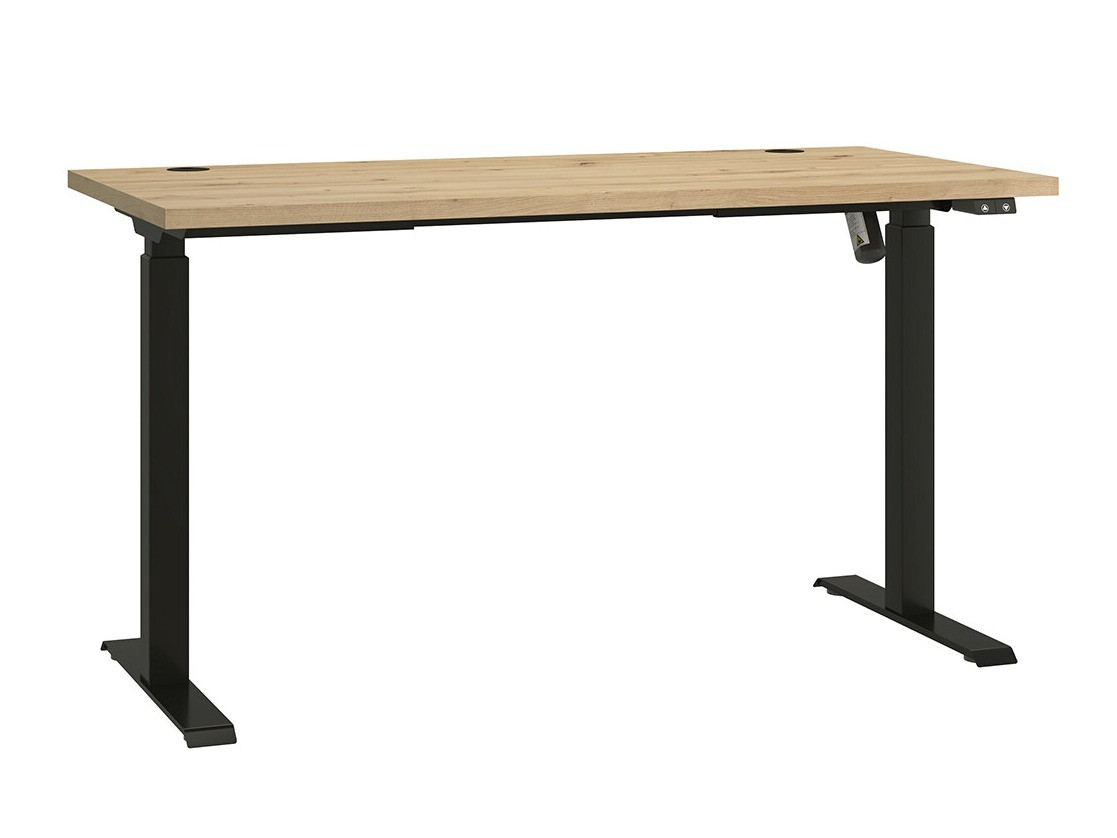 Escritorio de altura regulable Tucson 171 (Roble Artisan + Negro mate)