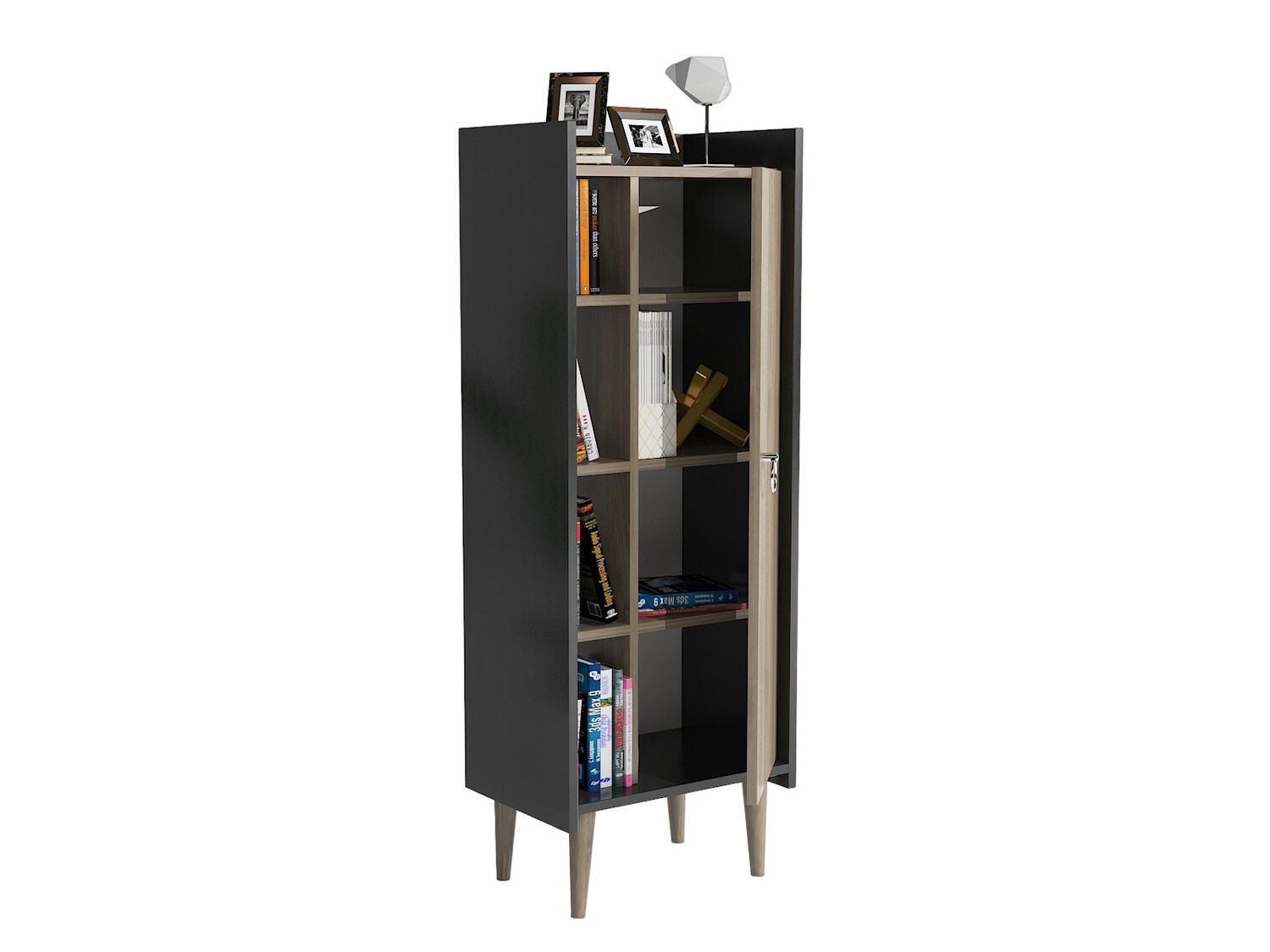 Estantería Kailua 470 (Nuez + Antracita)